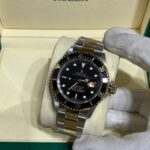 102UB bp 40mm, pre-ceramica PRETO, caixa banhado ouro MISTO 18k, bezel aluminio PRETO, mostrador PRETO,cal (5)