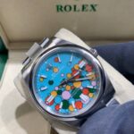 112YA ewf,41mm, caixa de aco, mostrador azul tiffany Ballon, bracelete metal, cal 3230 (2)