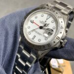 121E bp explorer ii vintage 40mm ,caixa de aco, bezel de aco ,fundo branco ,bracelete metal, eta-a2836 ,aco 316L -7