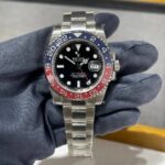 124S noob V10,40mm PEPSI, com bezel VR MK1 ,fundo preto,bracelete metal Oyster,eta-a2836 aco 904L (10)