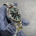 132DA CLEAN 41mm datejust caixa aco bezel de LISO, mostrador VERDE OLIVEIRA ,bracelete JUBILEE, aco 904L ,CLONE3235-9