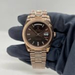 133AU Custom CAIXA PESADA 40mm daydate,caixa de ROSE, mostrador CAFE com palito, bracelete presidente cor ROSE , eta 2836 (2)
