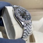 137AB GMF 41mm, datejust 2022, caixa d aco, mostrador CINZA, bracelete Jubilee, clone 3235 (5)