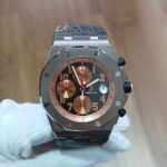 16 noob ‘pride of indonesia” Chronograph mostrador detalhe champanha, pulseira de couro ,eta 7750 (5)