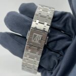 35D zf 15500 41mm caixa de aco, mostrador PRETO, bracelete metal, cal (6)