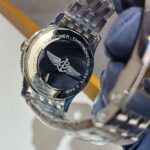 41A 40mm navitimer caixa prateado mostrador azul e branco, bracelete metaL (3)