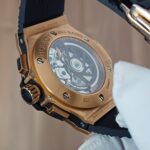41WGF v6f, 45mm chrono,caixa de rose ,mostrador ESQUELETO, bezel de ceramica, pulseira borracha, 7750 (6)