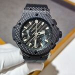 45B v6f, 45mm chrono,caixa de fibra de carbono, mostrador fibra de carbono, bezel fibra de carbono, pulseira borracha, cal (5)