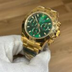 92F King 4130 OURO,,bezel DOURADO,dial VERDE,cal.a4130 ultra fina todo funcional ,aco 904L-10