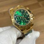 92F King 4130 OURO,,bezel DOURADO,dial VERDE,cal.a4130 ultra fina todo funcional ,aco 904L-15