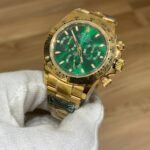92F King 4130 OURO,,bezel DOURADO,dial VERDE,cal.a4130 ultra fina todo funcional ,aco 904L-5