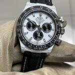 95Y Custom DIW white,40mm, caixa de NTPT,mostrador Panda, botoes pretas, pulseira preta, cal.4130 (25)