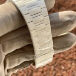 172U pf 40mm ,com aro refinado, nautilus,caixa BRANCO DLC, mostrador branco ppf v4, calendario upgrade,bracelete metal , cal.MT9015 (34)